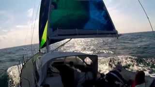 Code 1 furling in a breeze, by Lundh Sails