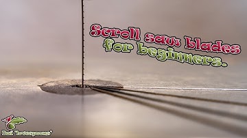 Scroll saw blades for beginners.