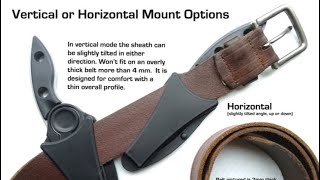 Horizontal concealed carry knives from Arena Accessories