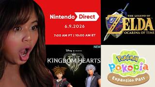 OCARINA OF TIME REMAKE, KINGDOM HEARTS 4, POKOPIA DLC?! Nintendo Direct 6.9.2026 Reaction!