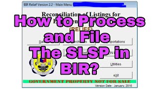 How to file the Summary of List of Sales and Purchase (SLSP) Vat Relief