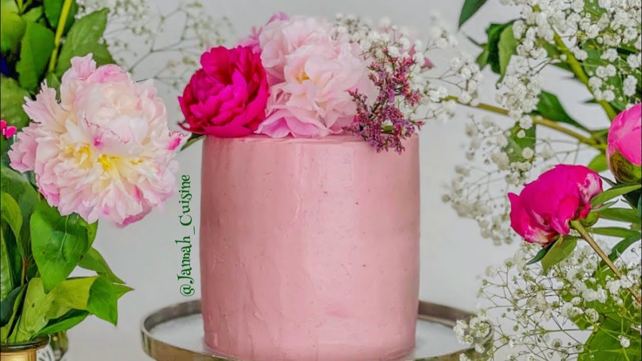 كيكة عيد ميلادي 🎂 Layer Cake pistache et framboise 💚💗