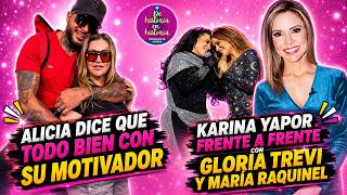Karina Yapor frente a Raquenel y Gloria Trevi.