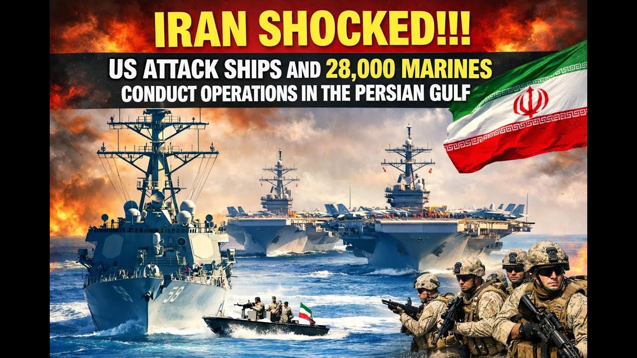 Iran shocked!!! US attack ships and 28,000 marines conduct operations in the Persian Gulf
