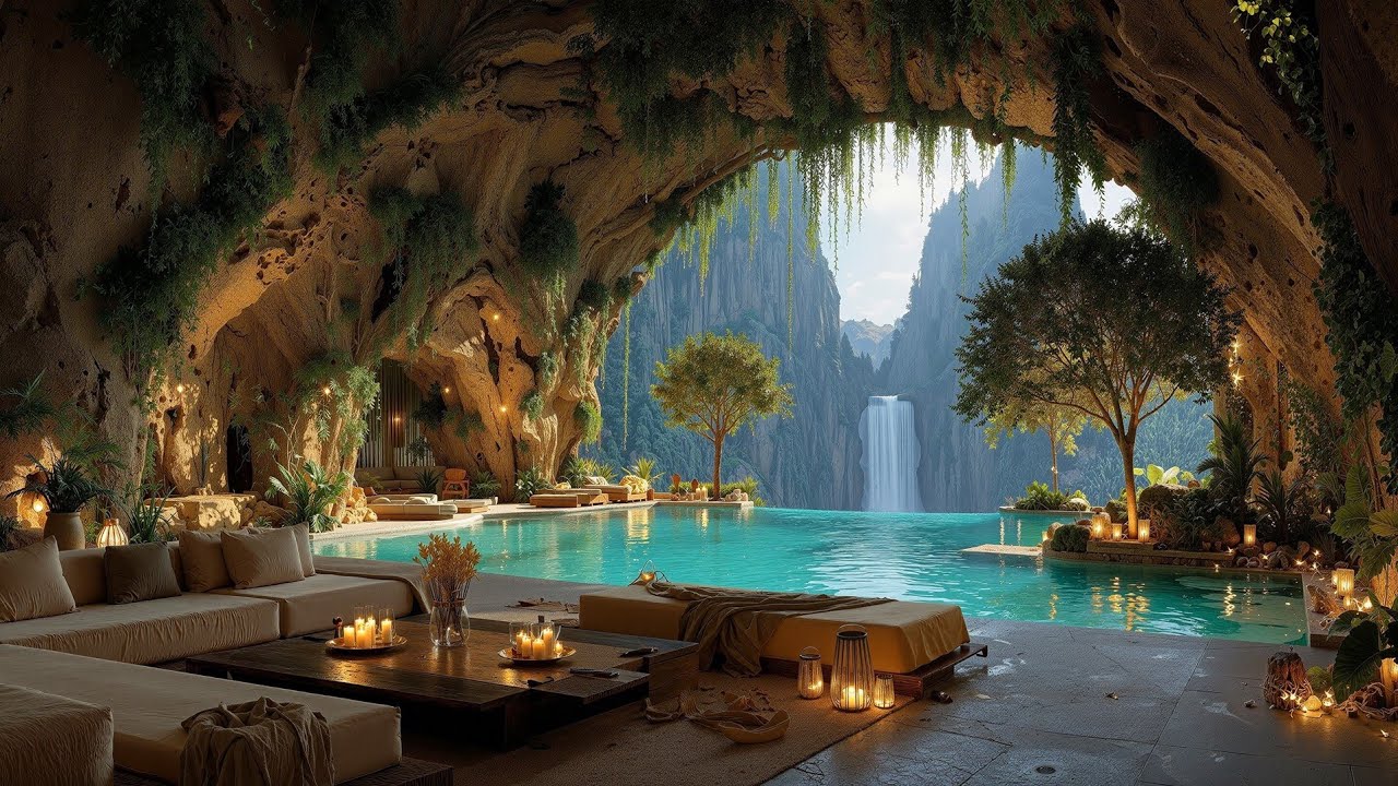 Tropical Cave Escape – Smooth Jazz & Candlelight Serenity