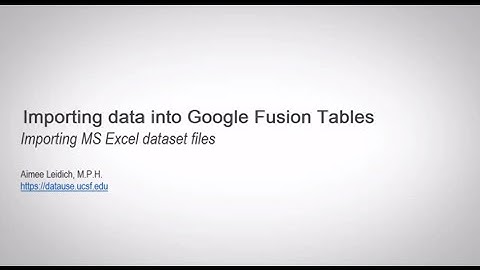 Importing data into Google Fusion Tables