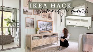 IKEA Hack - Hemnes TV Bench! Sanding and Staining IKEA Hemnes |  Emma Courtney Home