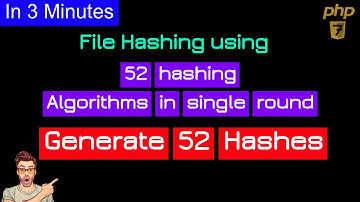 Coding hashing on single text file using 52 hashing algorithms| generate 52 hashes in one round| PHP