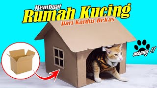 VERY EASY  Making a Cat House from Cardboard | DIY Cat House From Cardboard