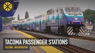 Sounder and Amtrak Trains in Tacoma, WA