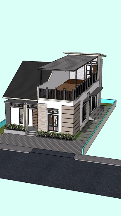 Rumah minimalis rooftop 8x15 meter
