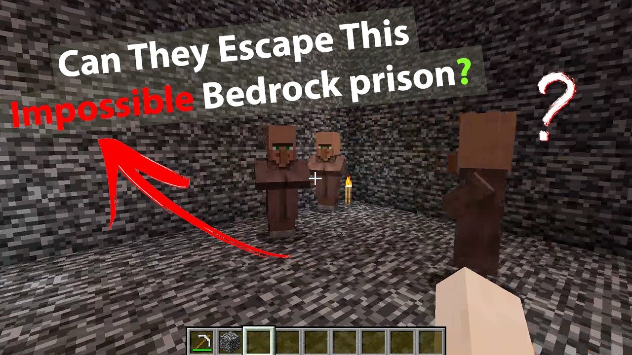 Can VILLAGERS Escape This IMPOSSIBLE Bedrock PRISON? | - YouTube