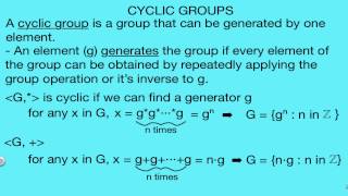 Cyclic Groups