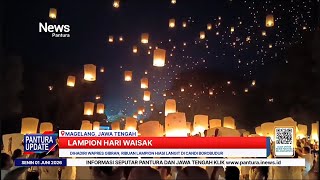 Thousands of lanterns adorn the sky at Borobudur Temple in Magelang for the peak of Vesak Day