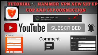 TUTORIAL   HAMMER  VPN NEW SET UP UDP AND TCP CONNECTION