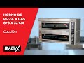 Vídeo: Horno de Pizza industrial a Gas Butano 8+8x32cm ®Romux