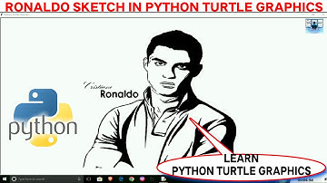 HOW TO DRAW RONALDO USING PYTHON TURTLE GRAPHICS | Cristiano Ronaldo Sketch created by Python Turtle
