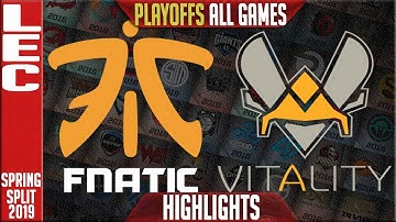 FNC vs VIT ALL GAMES Highlights | LEC Playoffs Spring 2019 Round 1 | Fnatic vs Vitality