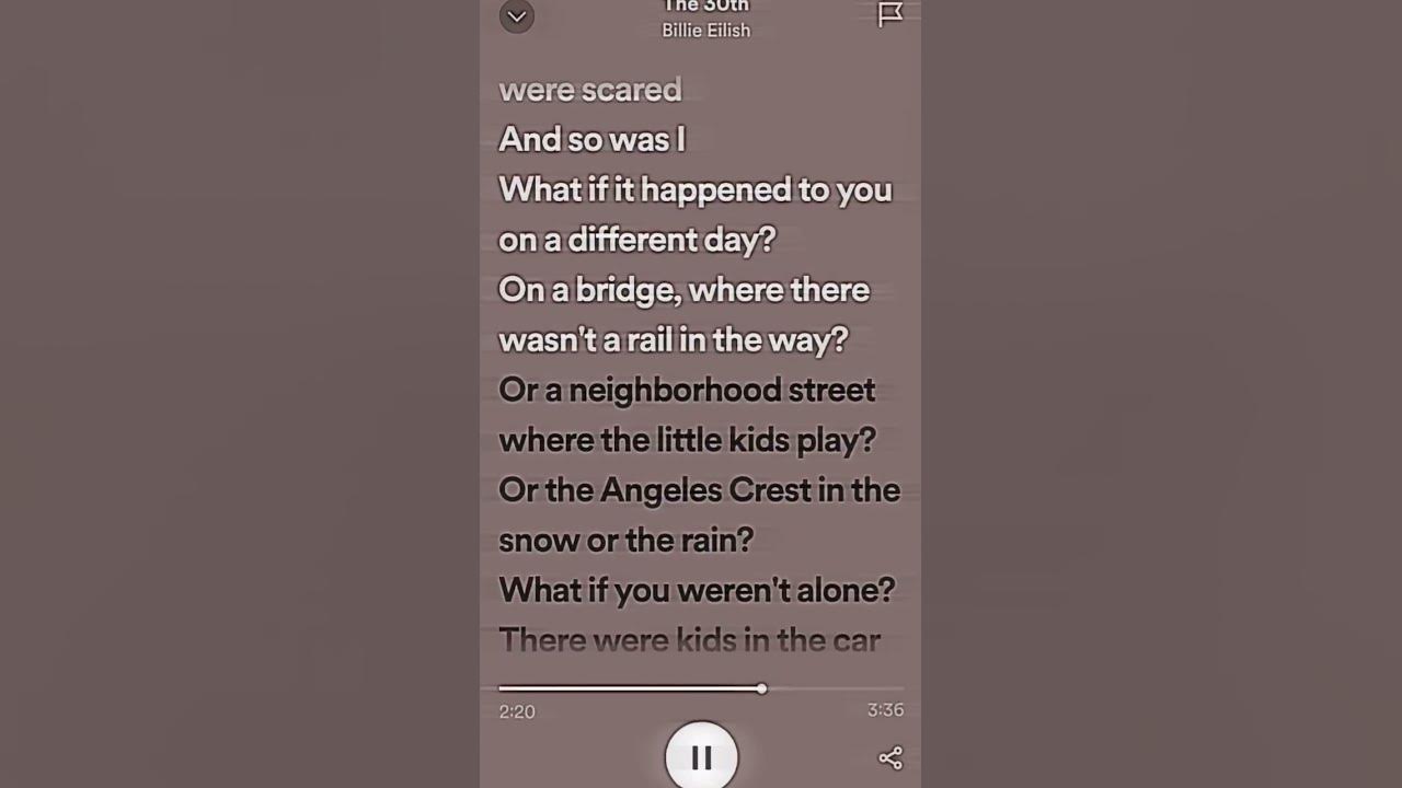 The 30th - @BillieEilish Have a nice day or night 🙃#the30th #random #lyrics #popular #songs