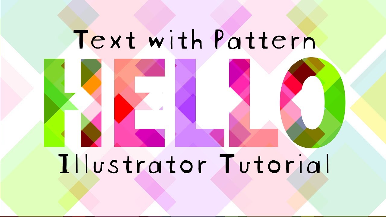 Patterned text with Clipping Mask - YouTube