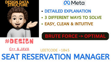 Seat Reservation Manager | 3 Ways | Intuition | META | Leetcode - 1845