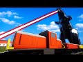 OB & I Used Godzilla to Stop the Lego Train in Brick Rigs Multiplayer Roleplay!