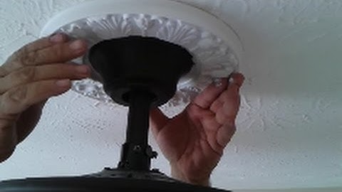 How to install ceiling fan on an uneven ceiling - Using decorative Lighting ceiling medallion