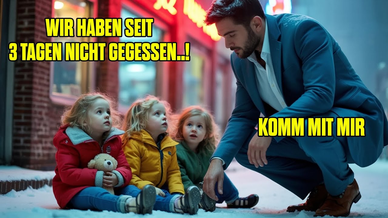 Milliardär Sah, Wie Arme Drillinge Rausgeworfen Wurden—Die Wahrheit, Die Er Entdeckte, Schockte Ihn