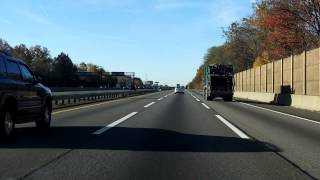 New Jersey Turnpike (Exits 11 to 9) southbound (Truck Lanes)