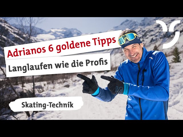 Watch Adrianos 6 goldene Tipps fürs Langlaufen in Graubünden (Skating-Technik) on YouTube.