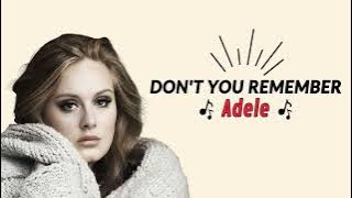 Download lagu Adele - Don't You Remember ( lirik dan terjemahan bahasa Indonesia)