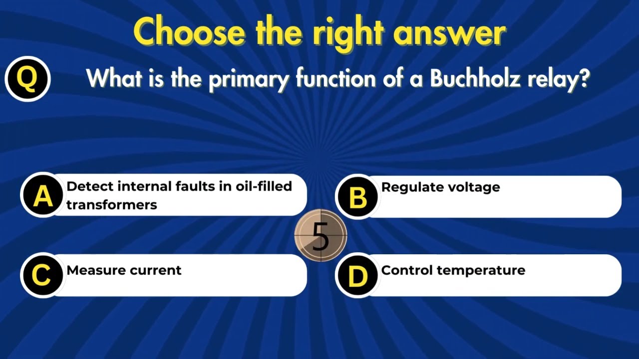 MCQ on Buchholz relay | Electrical Engineering