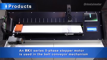 Belt Conveyor Application with Oriental Motor Stepper Motor Unit RKII Series