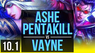 ASHE & Nautilus vs VAYNE & Leona (ADC) | Pentakill, Triple Kill, KDA 18/3/12 | BR Diamond | v10.1