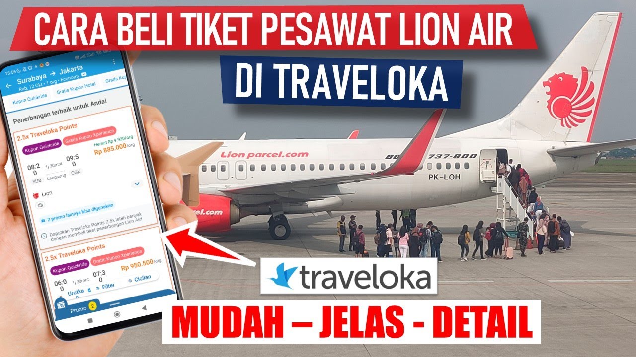 CARA PESAN TIKET PESAWAT LION AIR DI TRAVELOKA | BELI TIKET PESAWAT ONLINE LION AIR DI TRAVELOKA