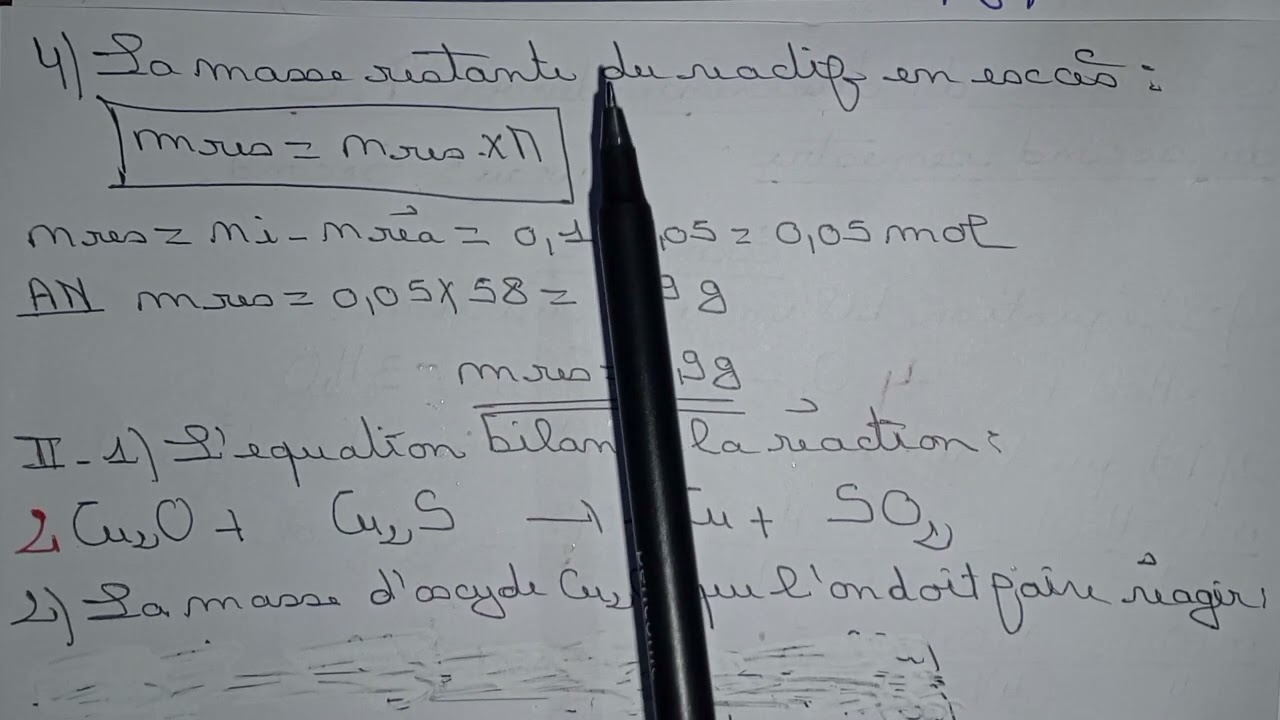 CORRECTION - DEVOIR / PC NO2 DU SECOND SEMESTRE