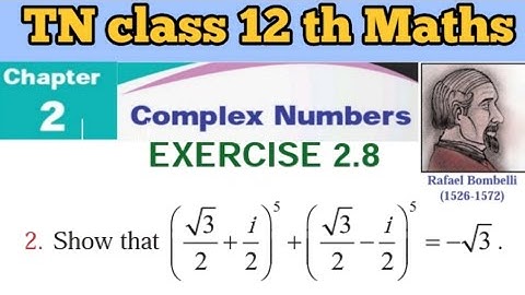 TN 12th Math’s |Exercise 2.8 Q.No.2 |Complex Numbers|+2 Math’s