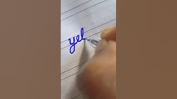 yellow.. in cursive writing || cursive handwriting practice #cursive #shorts #short #viral #video