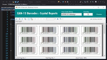 VB.Net (Preview) Generating and Printing EAN-13 Barcodes in Crystal Reports