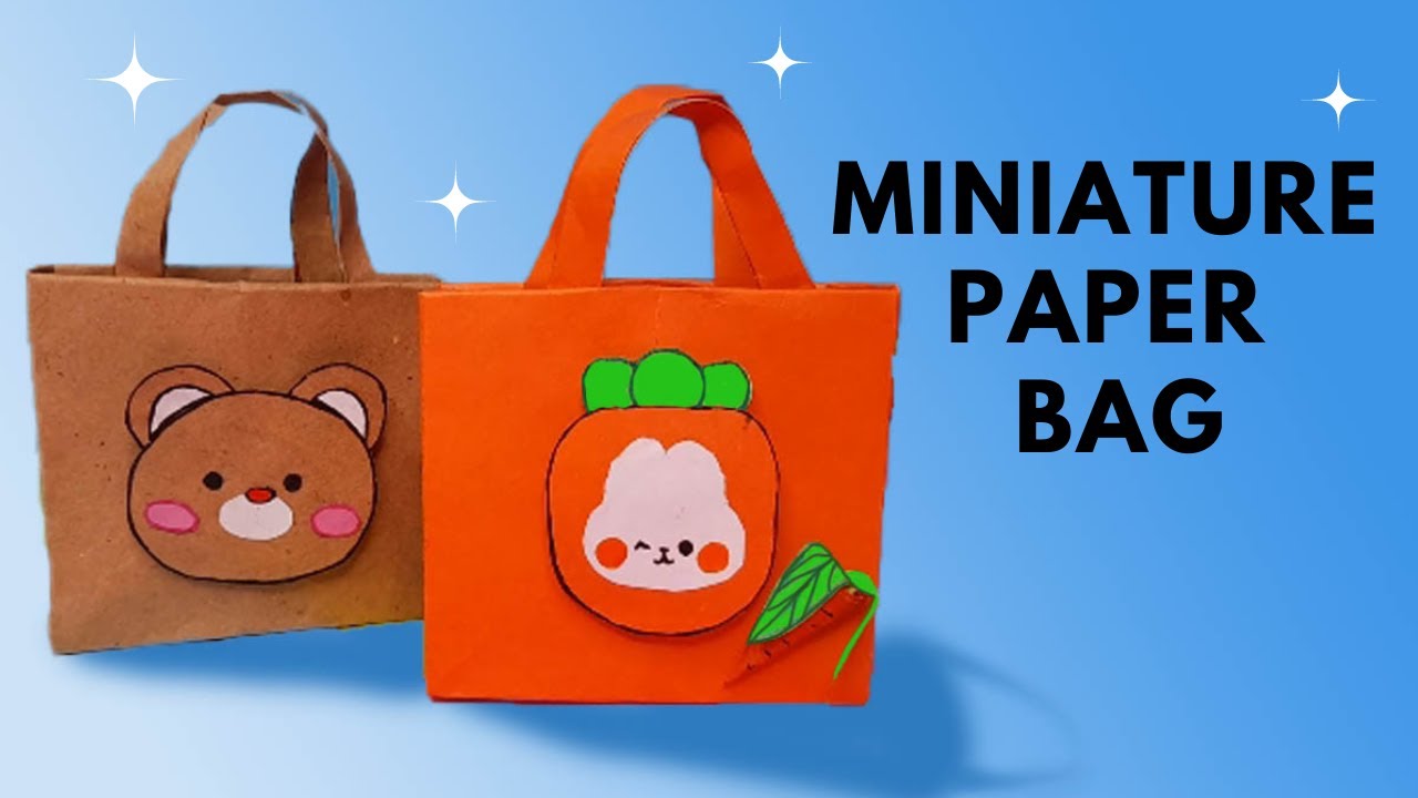 Origami paper handbag/rabbit and bear/paper bag #origami paper - YouTube