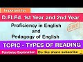 D.El.Ed. 1st and 2nd Year Topic Types of Reading All details covered #deled #new @The_Exam_Guider