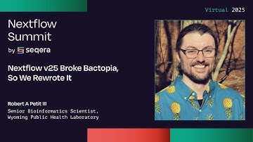 Robert A Petit III: Nextflow v25 heeft Bactopia kapotgemaakt, dus hebben we het herschreven