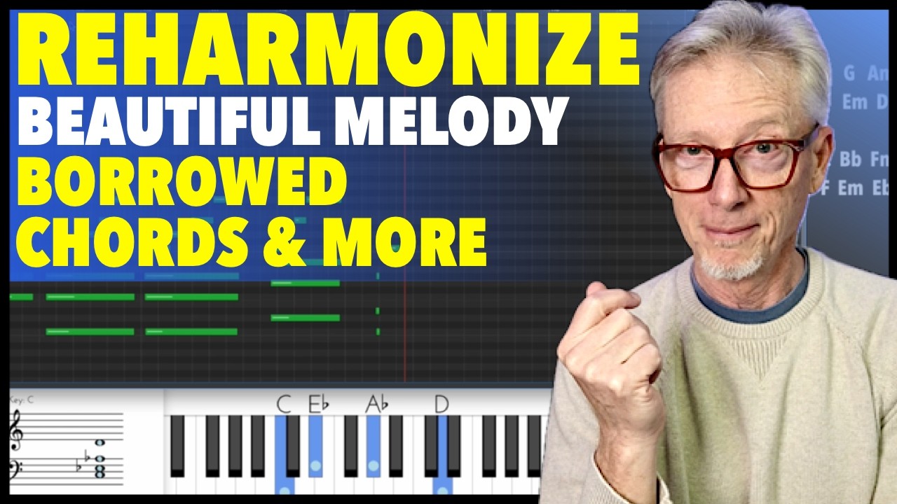 Reharmonizing Easy Diatonic Melody - Borrowed Chords & more