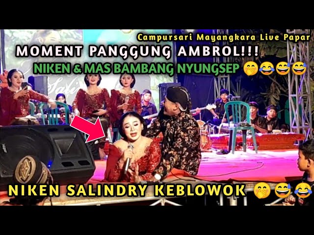 NIKEN SALINDRY u0026 MAS BAMBANG NYUNGSEP🤣😄 ❗❗❗ PANGGUNG CAMPURSARI MAYANGKARA AMBROL class=