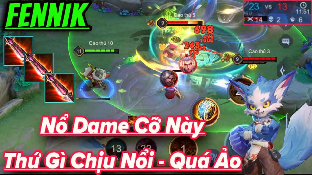 Fennik Liên Quân || Nổ Dame Cực Ảo Ăn Mạng Như Hắc Khiến Địch Cay Quá Trong Bất Lực