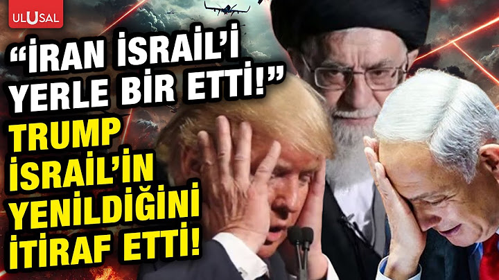 Trump İsrail'in yenildiğini itiraf etti! "İran İsrail'i yerle bir etti!"