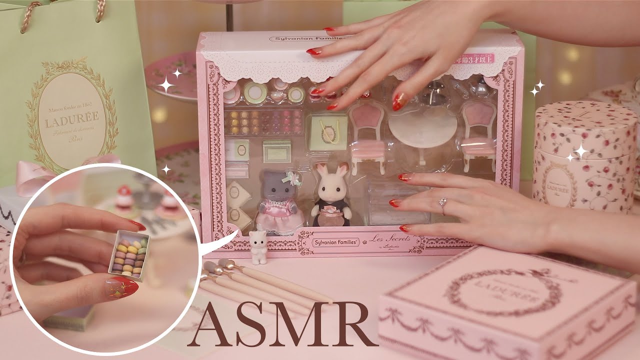 ASMR Unboxing a Tiny Teahouse 💝 Ladurée x Sylvanian Families Limited Edition Set