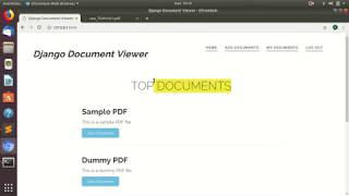 Django Document Viewer Project For FOSSEE Fellowship 2019 (Demo Video)