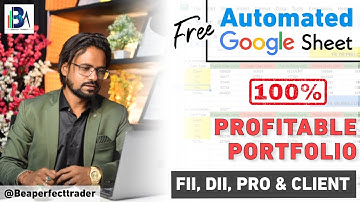 FII, DII, Pro & Retailer | Data on GOOGLE SHEET | All problems Solution ( Easy Way ) | FREE