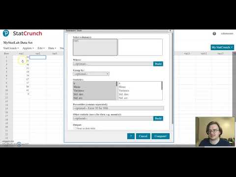 STAT216 Section 3-1 Part III (Measures of Center in StatCrunch)